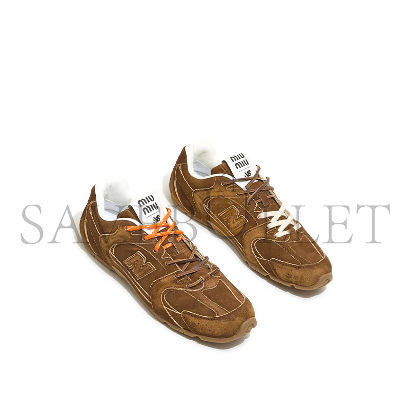 MIU MIU X NEW BALANCE 530 SL SUEDE SNEAKER IN CINNAMON 5E165E MIU MIU X NEW BALANCE 530 SL SUEDE SNEAKER IN CINNAMON 5E165E